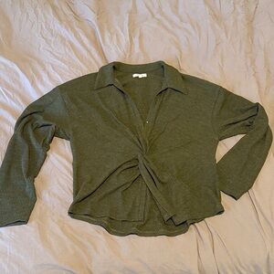 Madewell Olive Green Knit Top